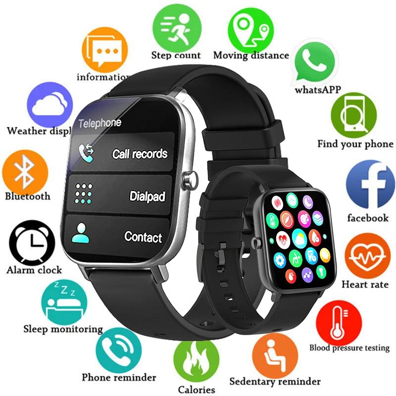 Nuovo Braccialetto Smart Watch Pedometro Monitoraggio Frequenza Cardiaca Chiamata Bluetooth Schermo Touch 1,69 pollici Smart Watch Per Uomo Donna Orologio