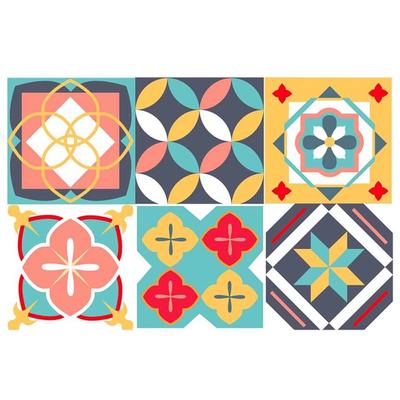 [Q5593] - Multicolored 'Boho' Laminated Placemat (checks) - 43x28 ​​cm