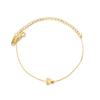 Mini Cute 3D Initials Bubble Letter Chain Bracelet For Women New Gold Color Stainless Steel Waterproof Elegant Christmas Jewelry