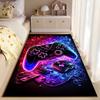 Colorful Neon Gaming Controller Design Carpet for Living Room Decor Suitable for use as an anti-slip for living room bedroom sofas