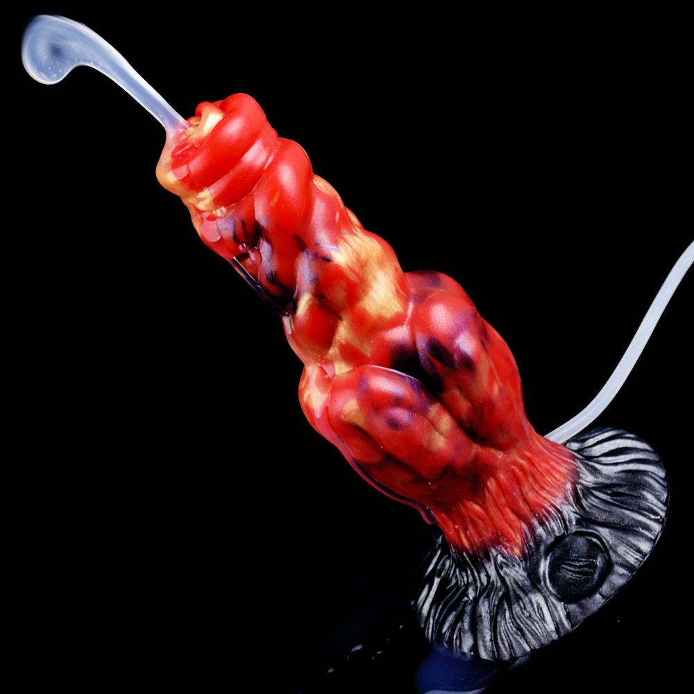Ejectable Water Spray Dildo - Realistic Silicone Dog Penis Toy for Women, G-Spot Stimulation Adult Sex Toy with Squirt Function