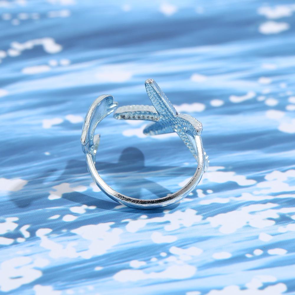 

Non-fading Aluminum Starfish Ring: European & American Marine-Inspired Women s Jewelry