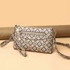 Flower Printed Crossbody Bag, Women's Multi Zipper Clutch Wallet, Fashion Shoulder Purses For Daily Use