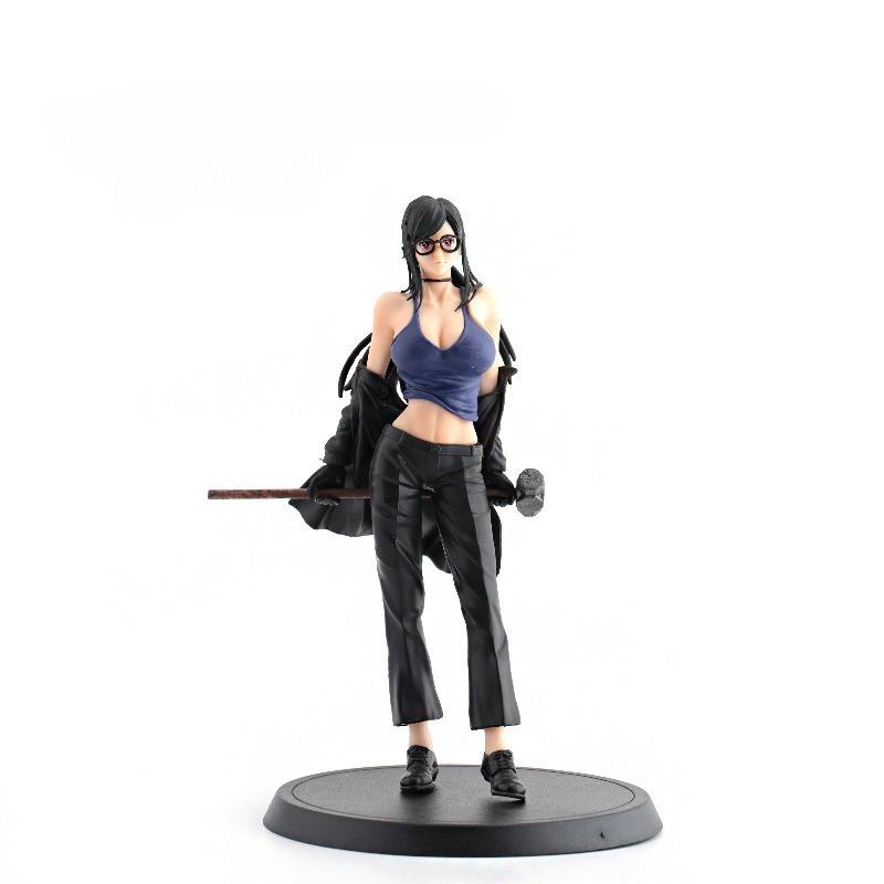 

21cm Summer Time Rendering Minakata Hisame Punch Girl Anime Handmade Action Figure Desktop Decoration