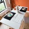 Pack of 2 Cotton Linen Dining Mats Set Table Decors Dish Protective Mats Cotton Linen Texture Suitable for Table Meals