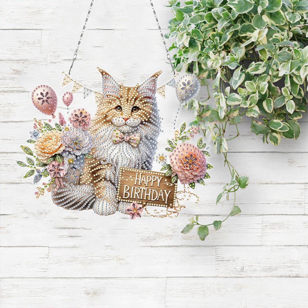 2D/Flat DIY Hanging Diamond Art Kits Diamond Painting Set Rhinestone Diamond Art Window Pendants Home Wall Decoration Crafts