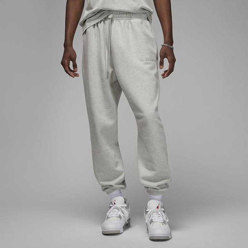New JORDAN Wordmark Knitted Sweatpants Men Gray FJ0697-050