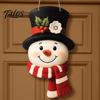 Xmas Tree Hanging Embellishment Christmas Snowman Wooden Sign, Farmhouse Rustic Winter Door Decor, Indoor Home Decorations Welcome Plaque for