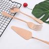 Rose Gold Stainless Steel Dinnerware Cake Spatula Soup Spoon Colander Spoon Service Spoon Salad Fork Buffet Party Accessories Tools