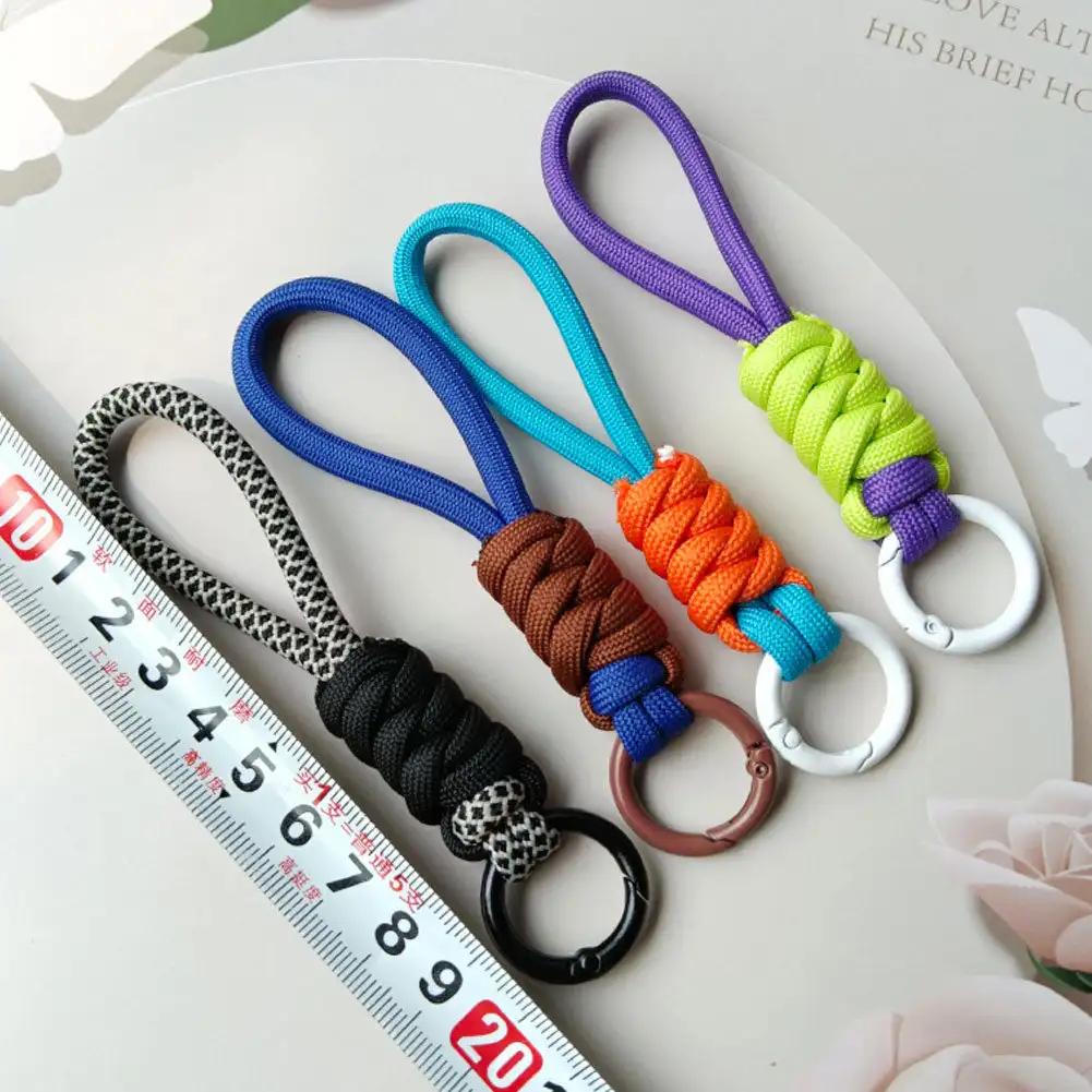 Creative Braided Lanyard Keychain For Phone Case Women Anti Lost Knot Rope Strap Car Key Chains Diy Accessories Fashion Keyring