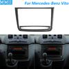 For Mercedes‑Benz Vito W639 2006-2014 Carbon Fiber Central Console Radio CD Storage Panel Cover Trim Set Car Accessories Sticker