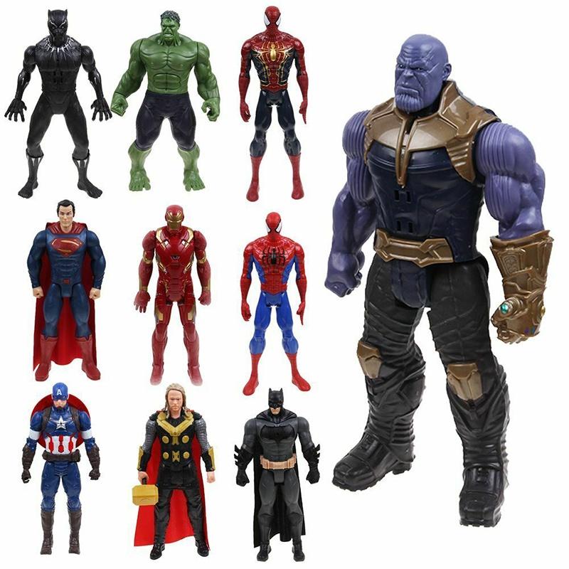 Atemberaubende Avengers Infinity War Hulk Spiderman Thanos 12" Tönende Leuchtfigur Spielzeug Ideales Geschenk für Superhelden-Enthusiasten