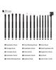 DUcare 27-teiliges Make-up-Pinsel-Set, professionelle Kosmetikpinsel, Augenbrauen, Puder, Foundation, Schatten, Make-up-Werkzeuge