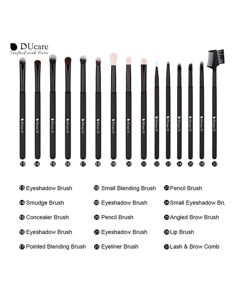 DUcare 27-teiliges Make-up-Pinsel-Set, professionelle Kosmetikpinsel, Augenbrauen, Puder, Foundation, Schatten, Make-up-Werkzeuge