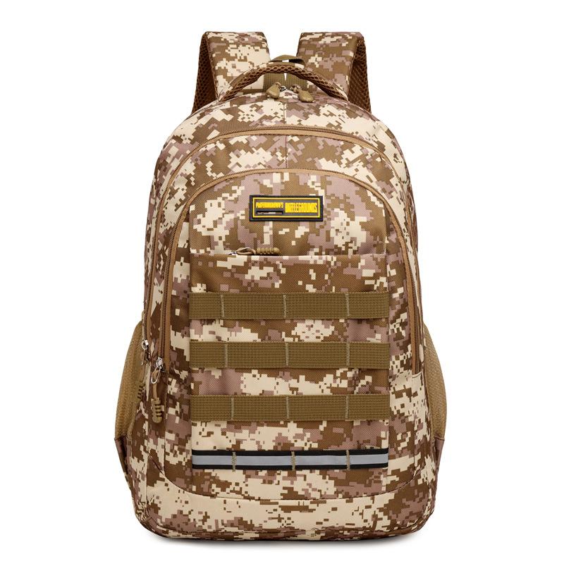 Outdoor Backpack Men's High Texture Large Capacity Camouflage Travel Sports Mountaineering Backpack Middle School Student School Bag