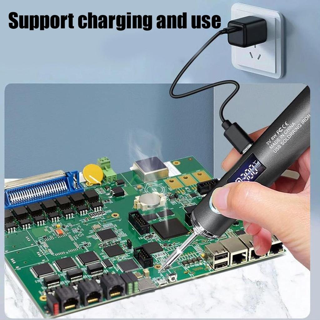Electronic Soldering Kit 5 Levels Control Solder Kit Digital Display Welding Tools With Light For Circuit Board Assembly