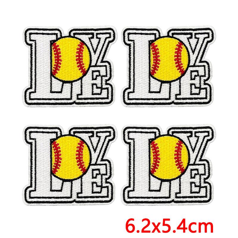 10PCS Softball Themed Iron On Patches, Softball Bow & Unicorn Embroidery Patches, Patches for Clothing DIY Decoration