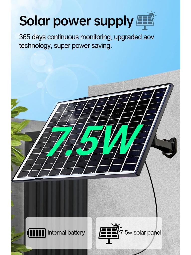 AOV Solar-Powered 4G HD Outdoor Wireless Security Camera with Smart Night Vision