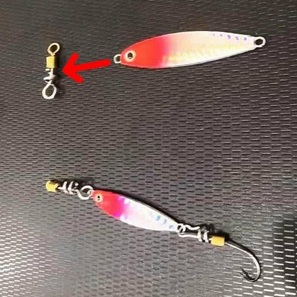 20pcs Fast Snap Design Fishing Swivel Connector Spiral Swivel Lure Hook Tackle  Saltwater Fishing