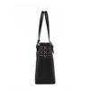 (Black) Laser Cut Out Tote Shopper Bag
