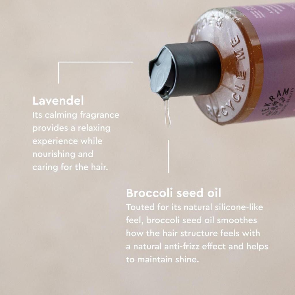 URTEKRAM Organic Shine Sensitive Naturally UR621 Shampoo, 250ml, Lavender, Silicone-Free, Skin, Derived, Additive-Free,