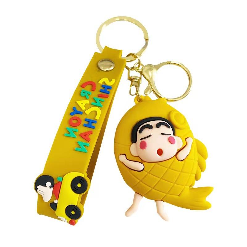 Funny Cross-dressing Crayon Xiaoxin Cute Keychain Couple Car Personalized Keychain Creative Schoolbag Pendant