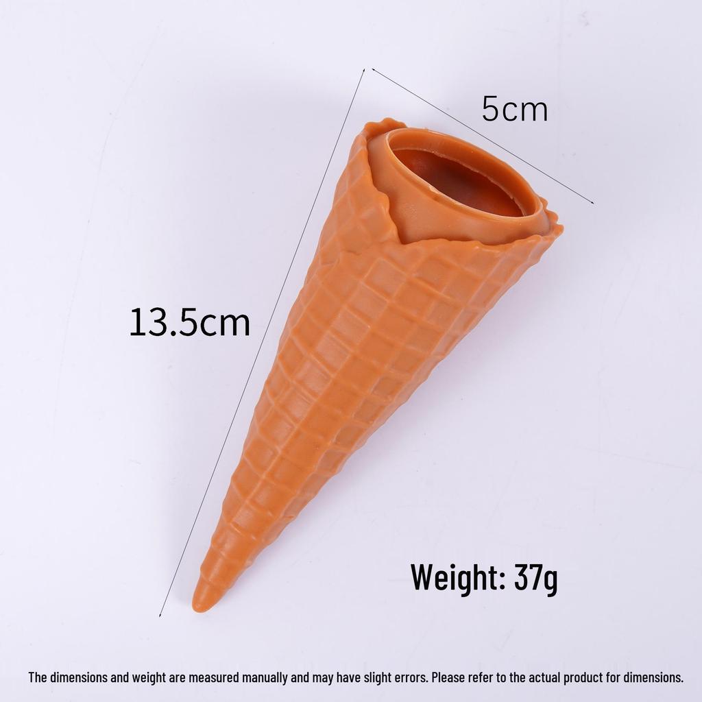 Cono Gelato Realistico da 13 cm – Accessorio Dessert in Argilla Giocattolo Commestibile con Grande Cono Croccante
