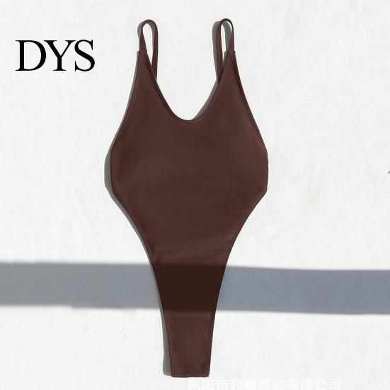 Monokini Swimsuit Women Sexy V-Neck Sleeveless One-piece Backless Design Figure-Enhancing Fit Bikini for