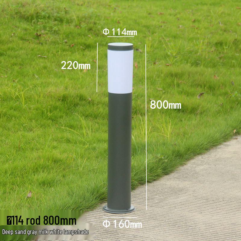 Stainless Steel LED Garden Lights - Waterproof Outdoor Cylindrical Ground Lights for Villas and Courtyards.