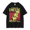 Funny My Quest for Cheese T Shirt Japanese Rat Retro Style Meme Graphic T-shirts Men's Women Fashion Casual Breathable Tops