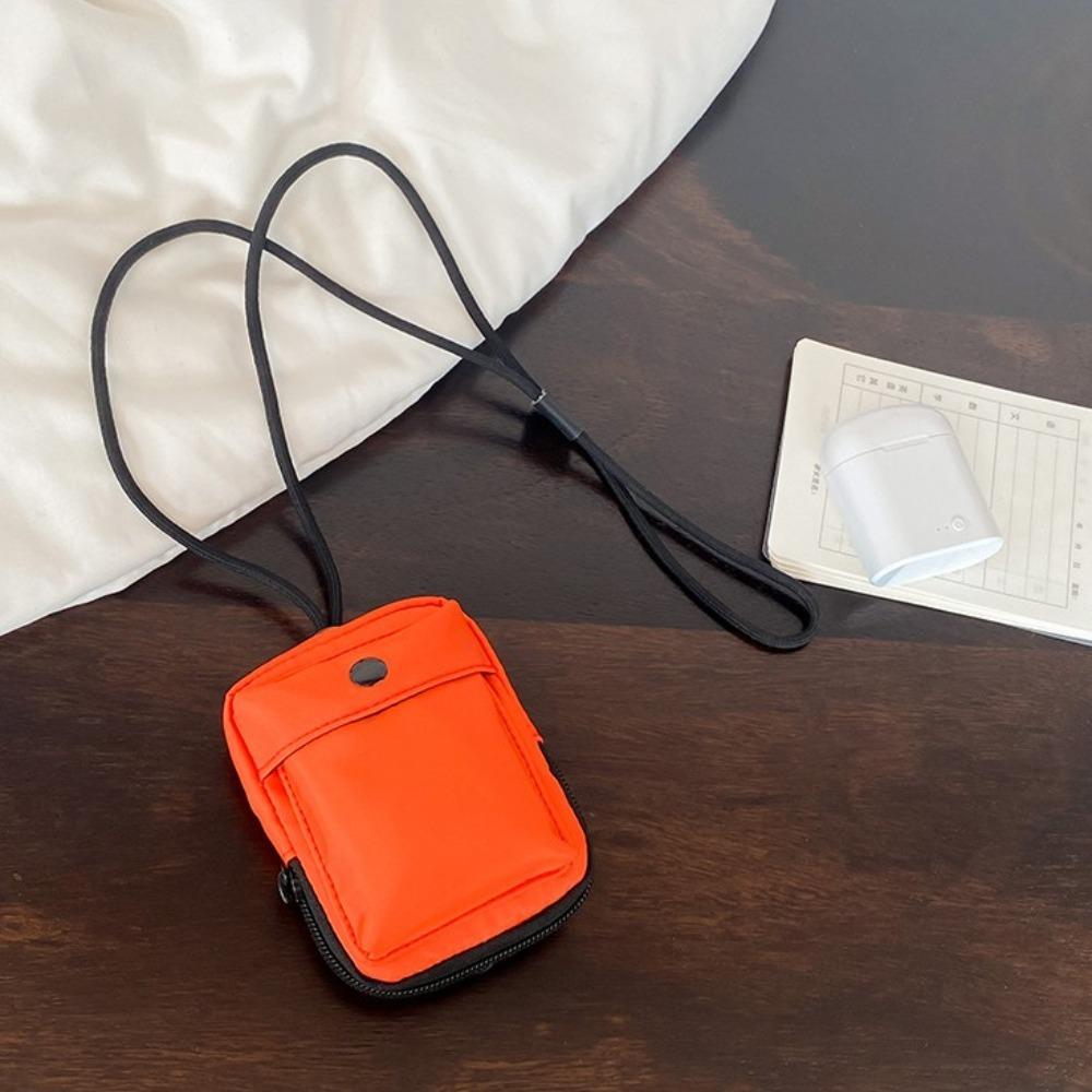 Casual Halter Coin Pouch Solid Color Crossbody Bags Small Lightweight Storage Bag Girl Boy