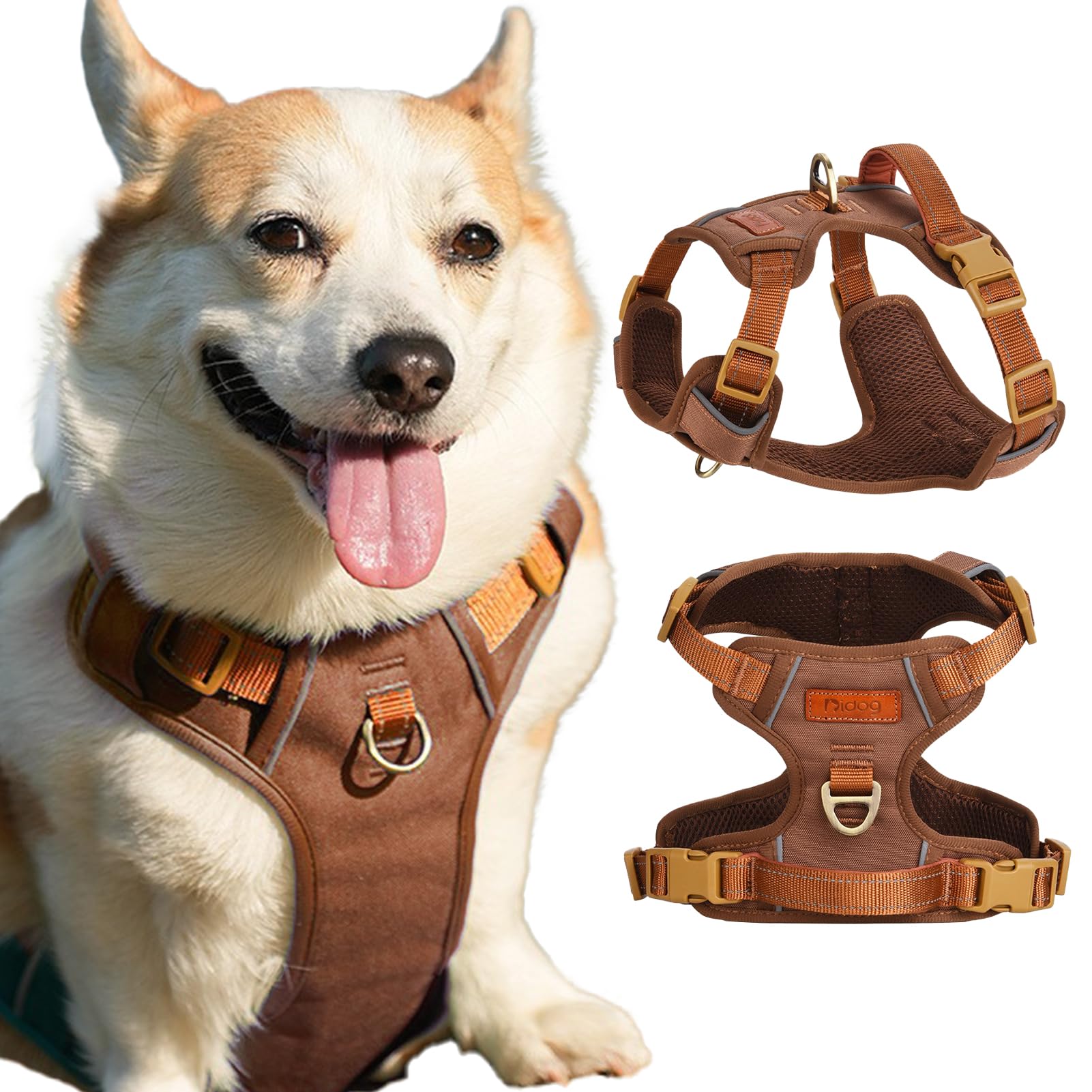 

Paipeper Dog Small Dog Medium Dog Large Dog Dog Dog Night For Easy to For Walks Brown Harness, Harness, Harness, Harness, Belt, Bib, Wear,