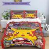 Pikachu Adventure Quest Print 3Pcs Bedding Setduvet Cover With 2 Bedropillowcase Home Birthday Gift