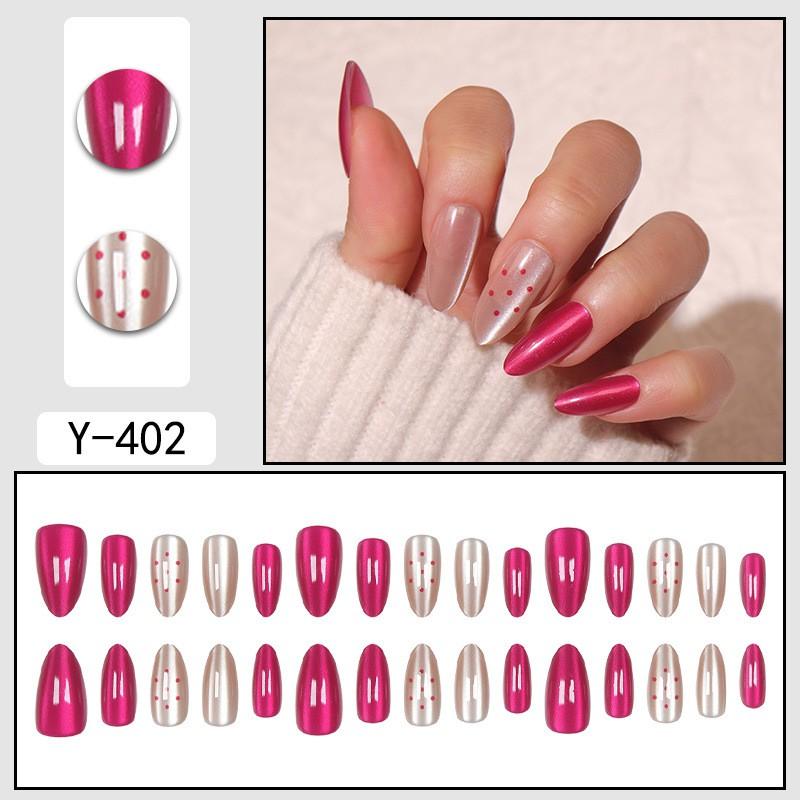 Short Press-On Nails Set With Floral Design Minimalist False Women Wearable Nail Tips In Multiple Colors