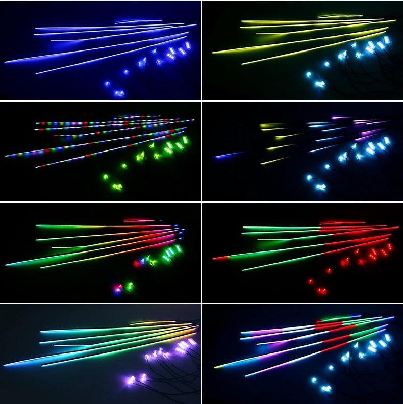 LED Ambient Lights Kit Colors Streamer For Car Universal Interior Symphony Hidden Acrylic Embass Strip RGB Decoration Atmosphere