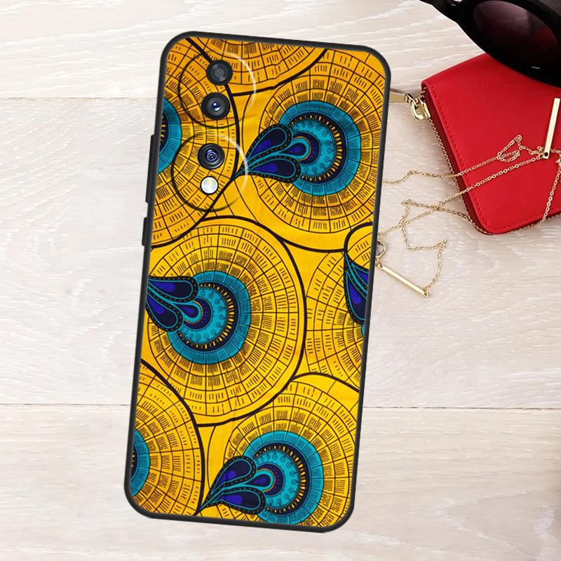 African Wax Fabric Case For Honor Magic 8 5 6 7 Lite X9a X9b X9c X9d X8b X8c Win RT 50 70 90 200 400 Pro Cover