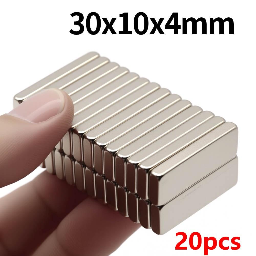 Superstarker Neodym-Magnet N35 NdfeB Permanentmagnetische Magnete Block Leistungsstarke Magnete Kühlschrankmagnet 30x10x2/3/4/5/10mm