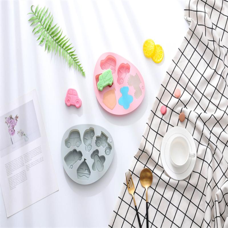 Silikonowe Formy Czekoladowe 3D Zabytkowy Samochód Pociąg Samolot Silikonowa Forma do Ciasta Taca Narzędzia do Pieczenia Cukierków Musu