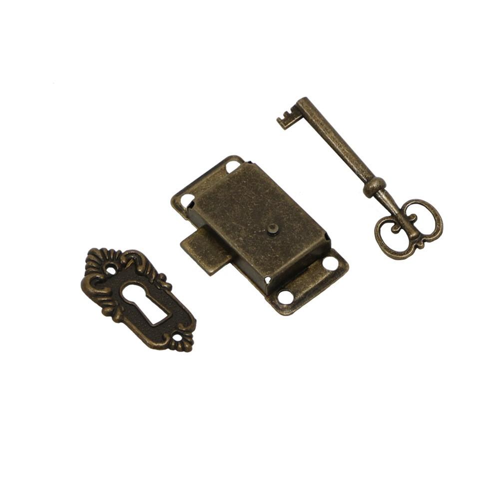 

Набор из трех предметов: Замок для ящика крафт-бокса, Замок для мебельного шкафа One Size коричневый