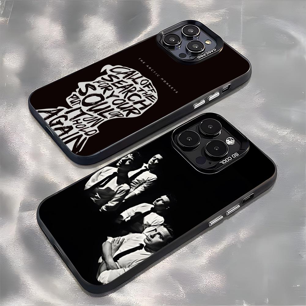 Band A-Arctic M-Monkey Phone Case For IPhone17 Air 16 15 14 Plus 13 12 11 Pro 7 8 XS Max XR Silver Black Bumper Case