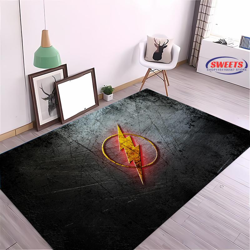 Nové police! 3D Klasický koberec s logem DC, Obývací pokoj Ložnice Kancelářský prostor Dětský pokoj dle výběru, Protiskluzová Strojově pratelná rohož