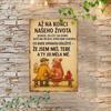 Vintage Czech Slogan Tin Sign, 7.87x11.81in Retro Metal Wall Art, Nostalgic Home Decor