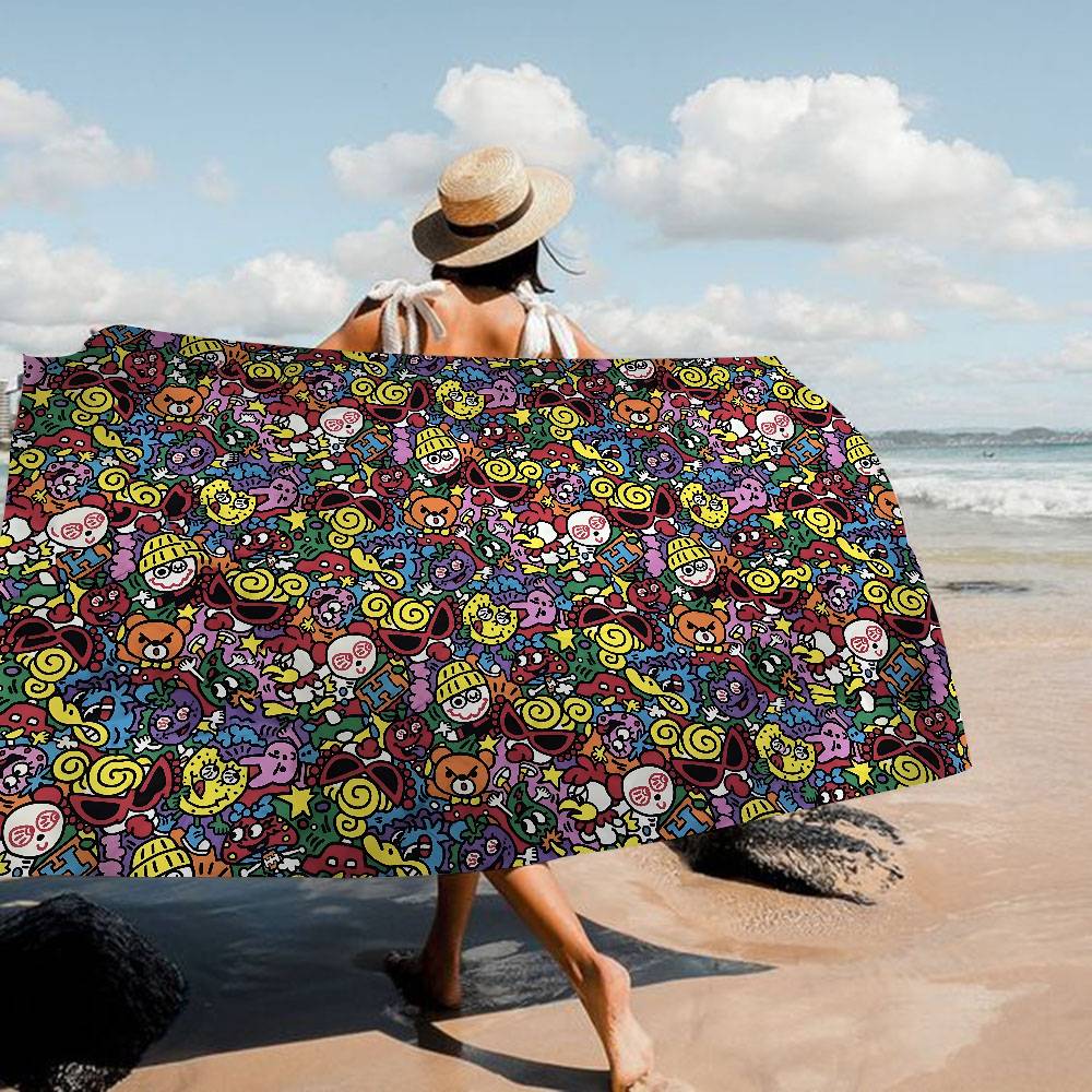 Japan Fashion Hysteric Mini Microfiber Beach Towel Absorbent Quick Dry Soft Yoga Swimming Resort Mountain Climbing Towel