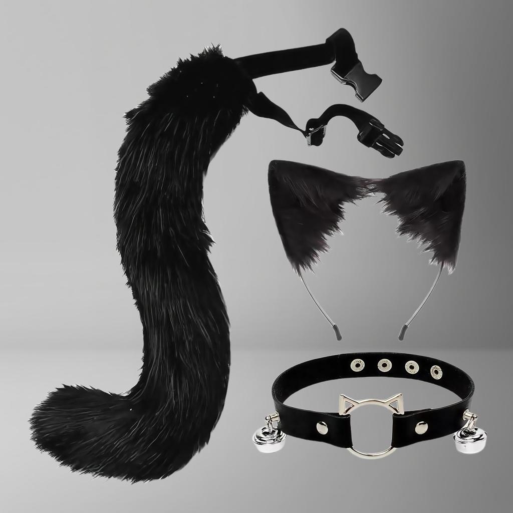 New! High Quality For Props Cat Fox Plush Tails Role Play Halloween Partyaccessories Anime Animal Tail Cosplay Costumes