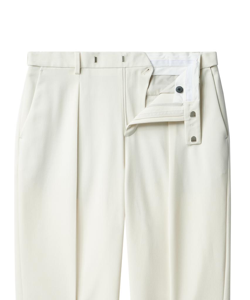 Musinsa Standard Reverse One-Pleat Wide Hidden Banding Slacks [Cream]