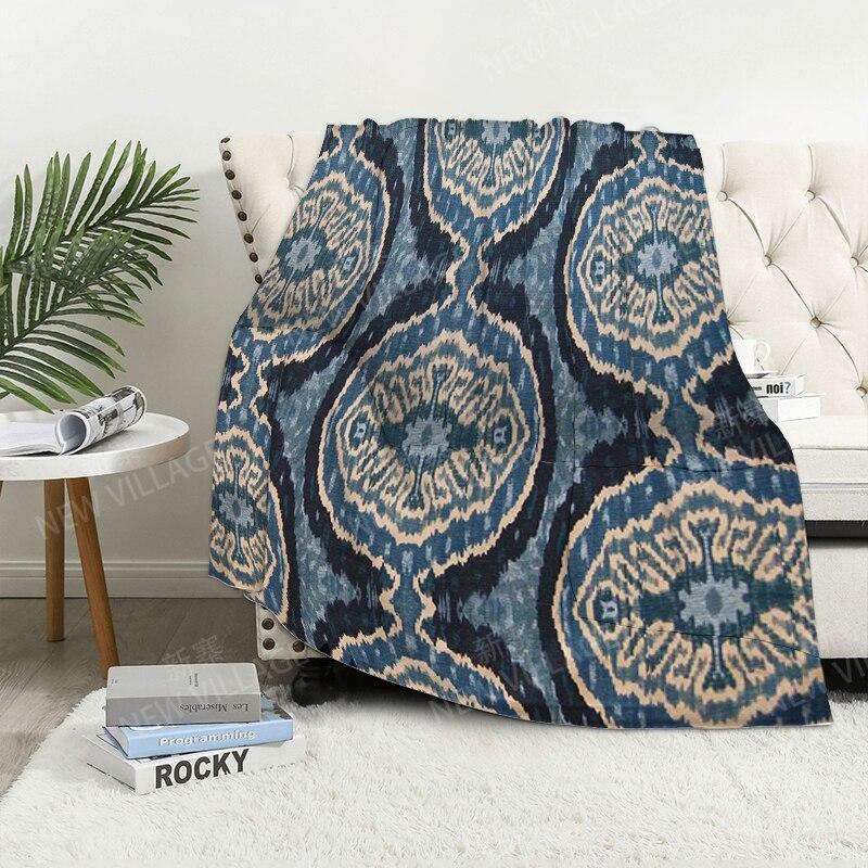 Bohemian-Stil digital bedruckte Polyester Schlafzimmer Samt Flanell Decke Vlies weiche Sofadecken für Betten