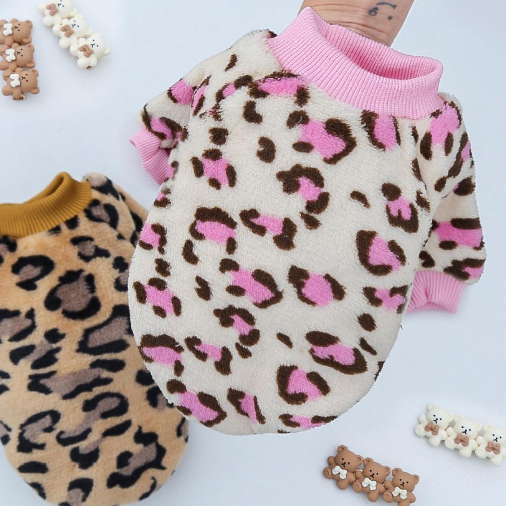 Leopard Print Magic Fight Medium and Large Dog Puppy Dog Autumn and Winter Warm Pet Supplies Cat Two-legged Dog Clothes Cat Clothing Vest