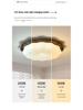 Retro Cream Style Walnut Ceiling Light - New Chinese Design for Bedroom & Study, Eye Protection.
