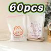 60 Pack Disposable Plastic Trash Bags with Cute Printed Designs Multipurpose Self-Adhesive Garbage Bags for Home, Office, Car, Living Room Outdoor Use