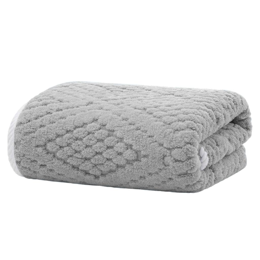 Microfiber Towels for Bath-Jacquard Bath Towel for Men and Women-Soft Coral Fleece Towel with Hook 400 GSM Quick